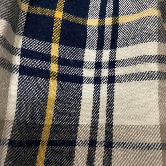 Flannel 2 pcs Upcycled Crop Top and Skirt OS Plaid Shirt - Picture 4 of 7